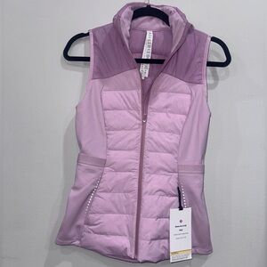 Lululemon Athletica Down for it all light Pink Puffer Vest Size 4